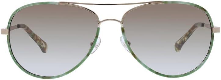 imageTrina Turk womens Lucea Womens Avaitor Sunglasses Pilot SunglassesGreen and Brown Horm Rim