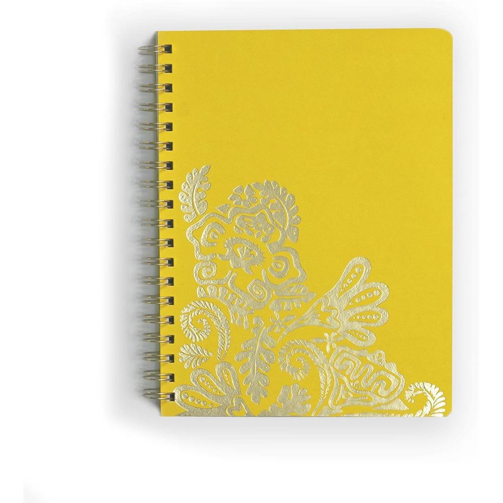 imageTrina Turk Journals 180 Perforated Pages Spiral Binding Stylish Design Great for Writing and Organizing 9quotx11quot Cheeky TikiCheeky Tiki Gold