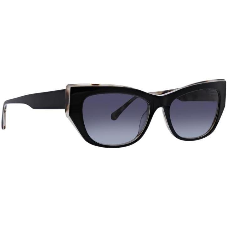 imageTrina Turk Vathi Womens Cat Eye Acetate SunglassesBlack Over Ivory Tortoise