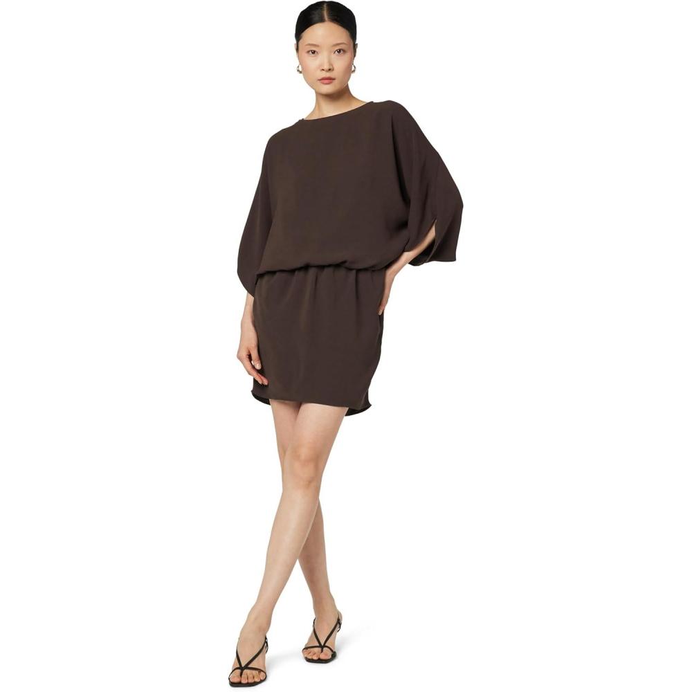 imageTrina Turk Womens Blouson Dress with Back BowBrown Derby