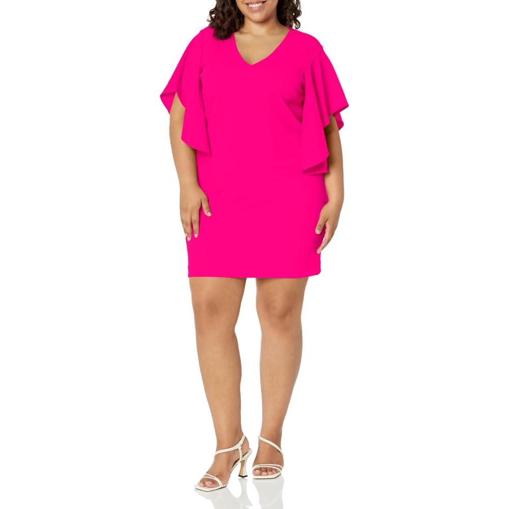 imageTrina Turk Womens V Neck Cocktail DressPink