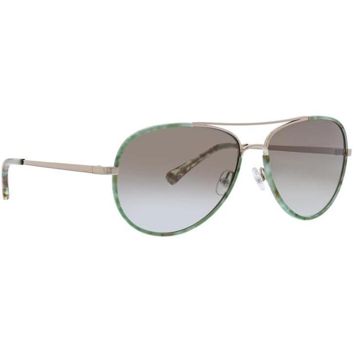 imageTrina Turk womens Lucea Womens Avaitor Sunglasses Pilot SunglassesGreen and Brown Horm Rim