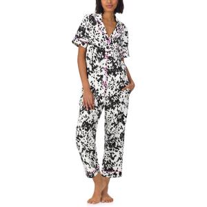 Bed Head PJs Womens Matching Pajamas – Soft Organic Cotton Button Down PJ Shirt & Cropped Pants Set – Loungewear & Sleepwear(Wild Pony)