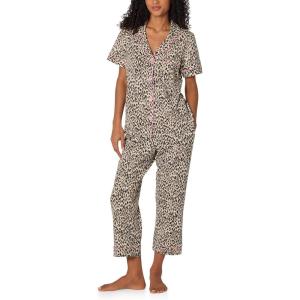 Bed Head PJs Womens Matching Pajamas – Soft Organic Cotton Button Down PJ Shirt & Cropped Pants Set – Loungewear & Sleepwear(Wild Thing)