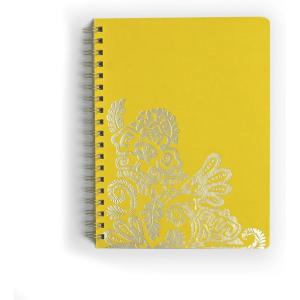 Trina Turk Journals – 180 Perforated Pages, Spiral Binding, Stylish Design, Great for Writing and Organizing, 9″x11″, Cheeky Tiki(Cheeky Tiki Gold)