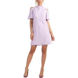 Trina Turk Womens Cold Shouler Dress(Lilac Breeze)