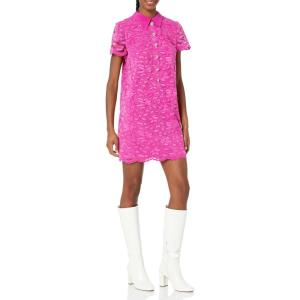 Trina Turk Womens Lace Collared Dress(Fumiko Fuchsia)