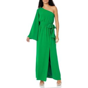 Trina Turk Women’s One Shoulder Maxi Dress(Emerald)