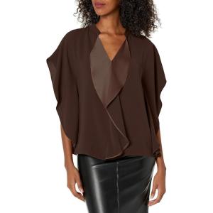 Trina Turk Women’s Ruffled Blouse(Brown Derby)