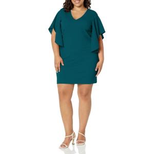 Trina Turk Womens V Neck Cocktail Dress(Green)