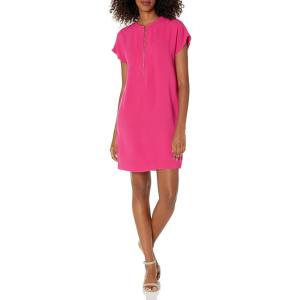 Trina Turk Women’s Zipper Placket Dress(Radio City Rose)