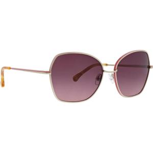 Trina Turk womens Palawan Women’s Square Metal Sunglass Square Sunglasses(Coral)