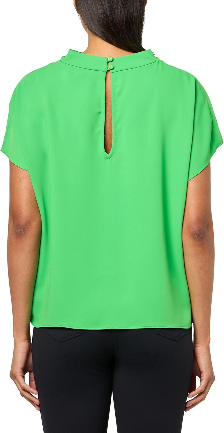 imageTrina Turk Womens Bisque TopGrass Court Green