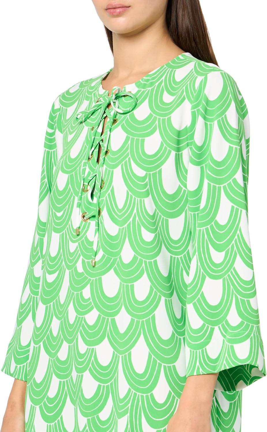 imageTrina Turk Womens Catamaran DressGrass Court GreenWhitewash
