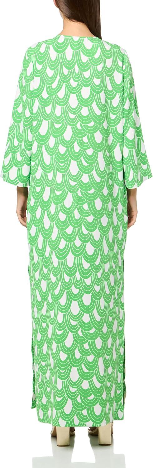 imageTrina Turk Womens Catamaran DressGrass Court GreenWhitewash
