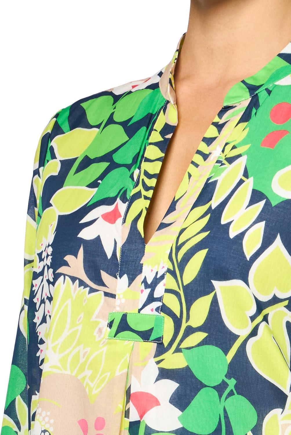 imageTrina Turk Womens Long Sleeve Floral Shift DressMulti