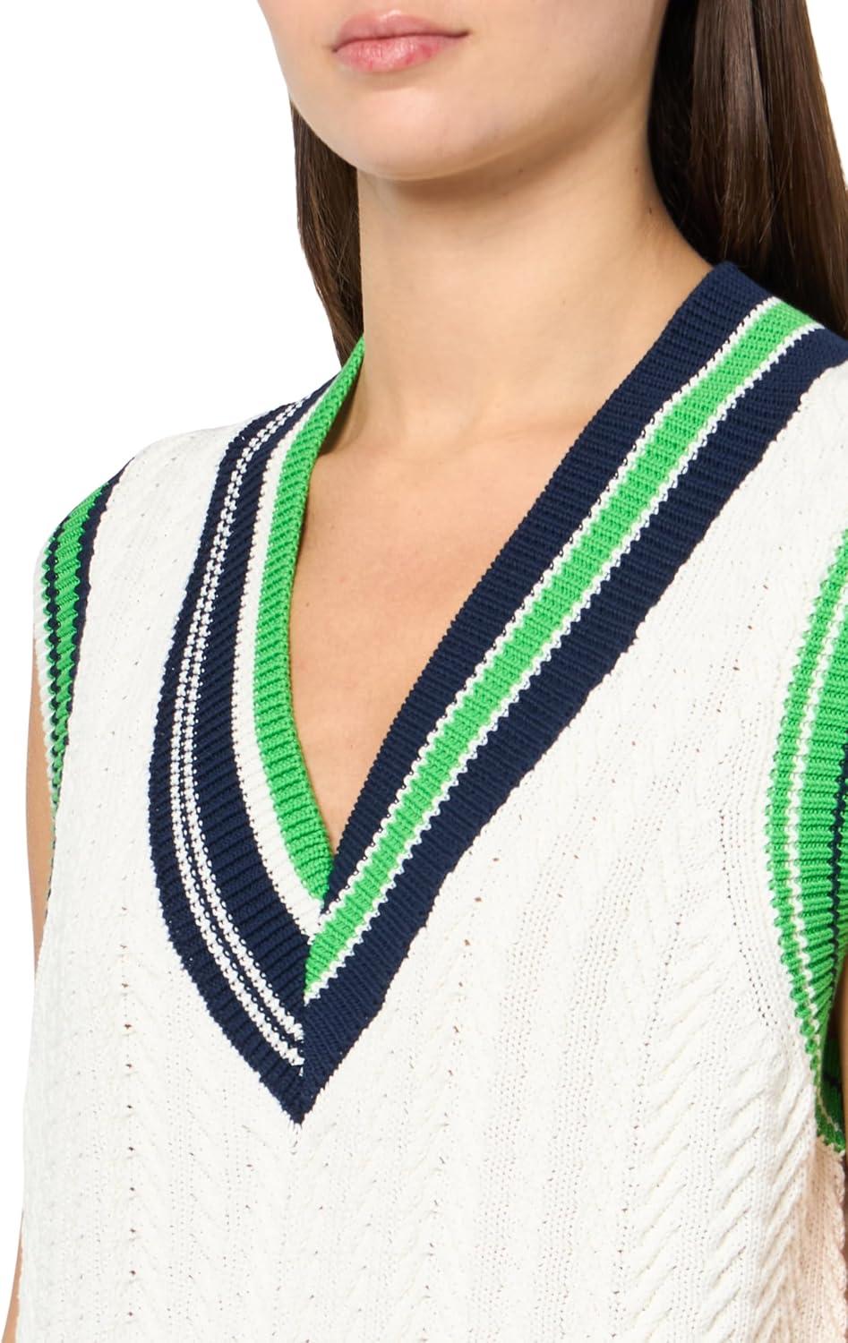 imageTrina Turk Womens V Neck Sweater VestWhitewash Multi