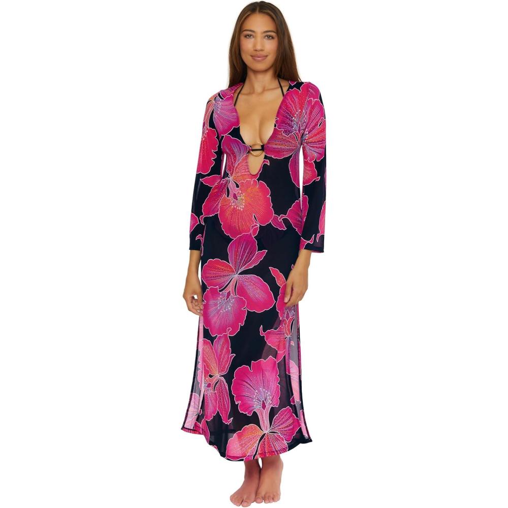 imageTrina Turk Maxi Dress Casual Beach Cover Ups for WomenFleury Multicolor