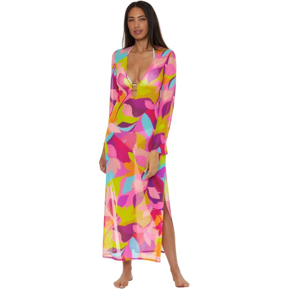 imageTrina Turk Maxi Dress Casual Beach Cover Ups for WomenLileth Multicolor