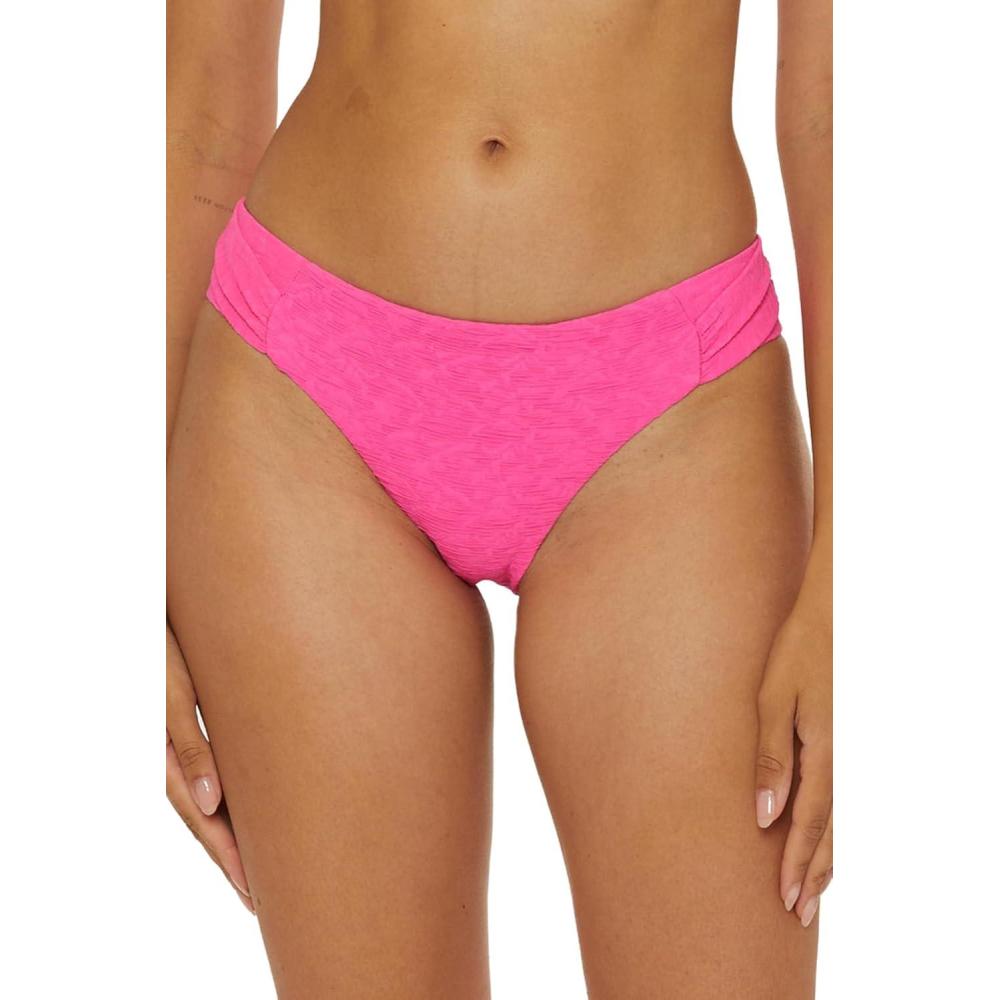 imageTrina Turk Tab Side Hipster Bikini Bottom Cheeky Coverage Swimwear Separates for WomenIndio Love All Pink