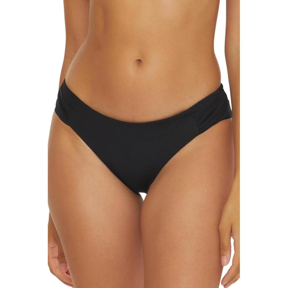 imageTrina Turk Tab Side Hipster Bikini Bottom Cheeky Coverage Swimwear Separates for WomenMonaco Black A
