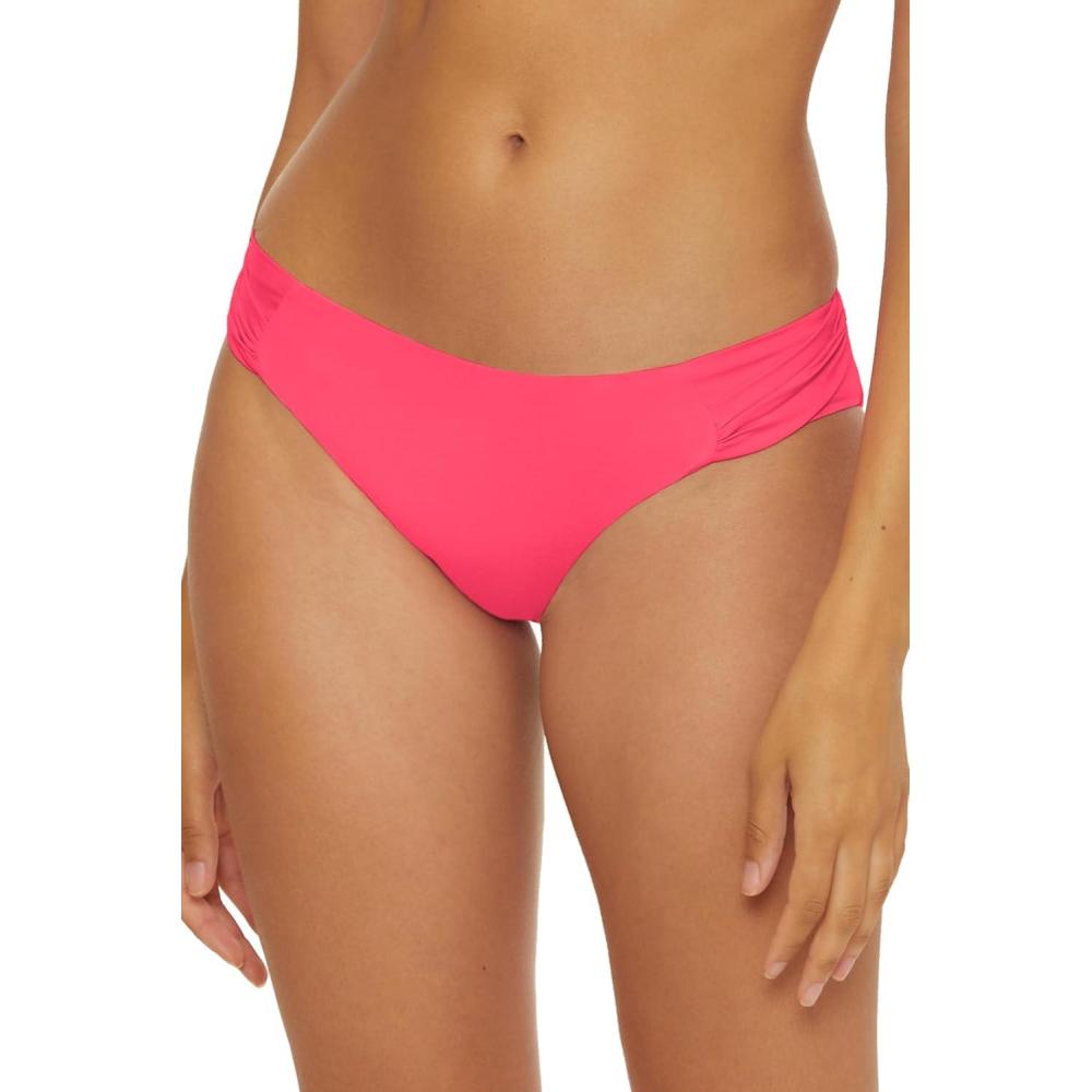 imageTrina Turk Tab Side Hipster Bikini Bottom Cheeky Coverage Swimwear Separates for WomenMonaco Geranium