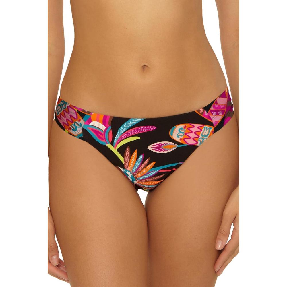 imageTrina Turk Tab Side Hipster Bikini Bottom Cheeky Coverage Swimwear Separates for WomenMonaco Luminary