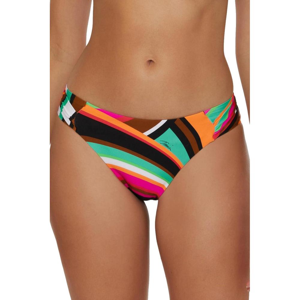 imageTrina Turk Tab Side Hipster Bikini Bottom Cheeky Coverage Swimwear Separates for WomenMonaco Swoop