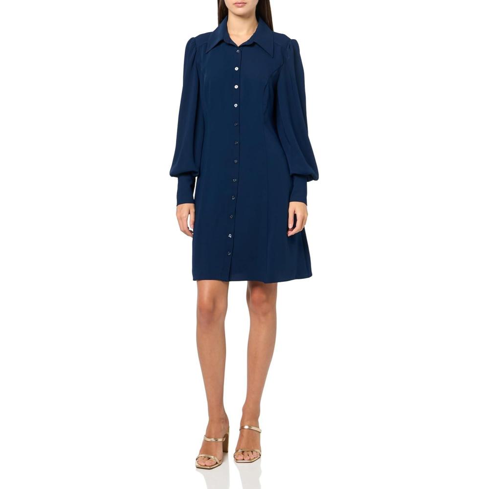imageTrina Turk Womens A Line Shirt DressInk