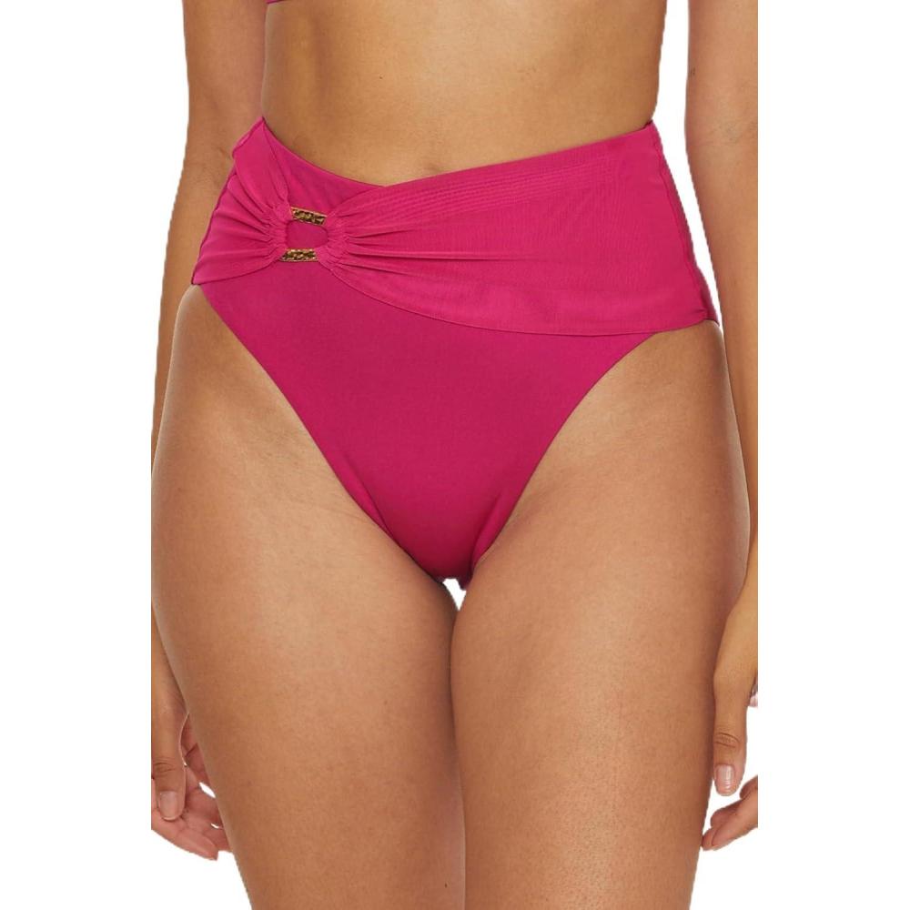 imageTrina Turk Womens Monaco High Waisted Bikini Bottom Cheeky Coverage Swimwear Separates for WomenSangria