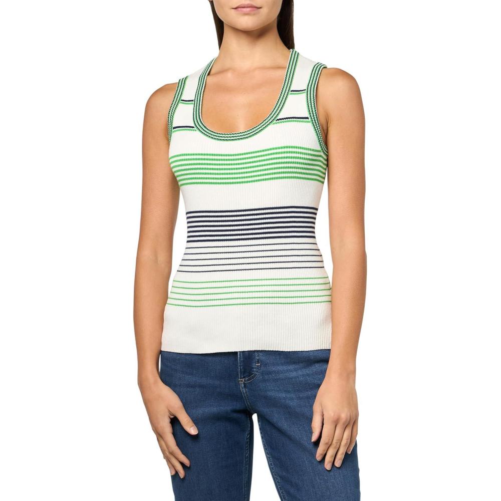 imageTrina Turk Womens Paolini TankWhitewashInk