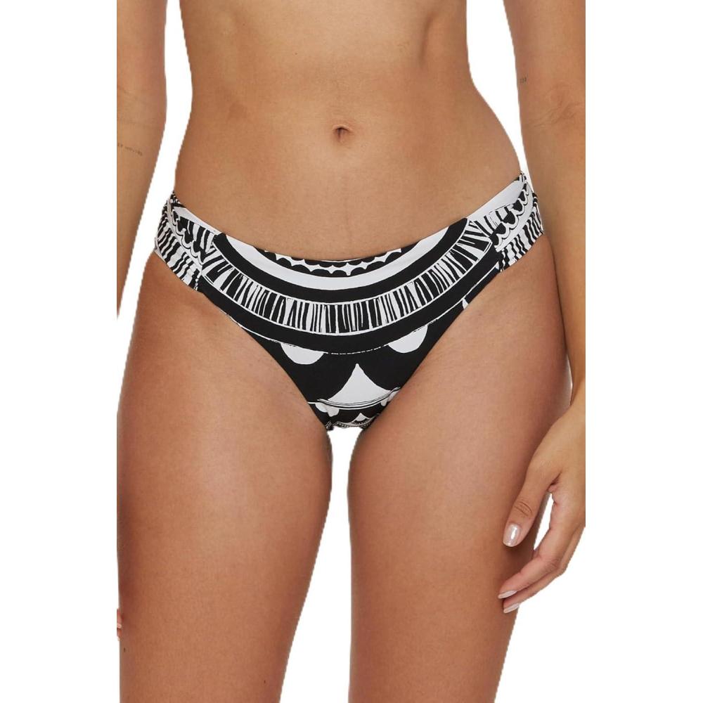 imageTrina Turk Womens Standard Hula Shirred Bikini Bottom Abstract Print Cheeky Coverage Swimwear SeparatesMulticolor