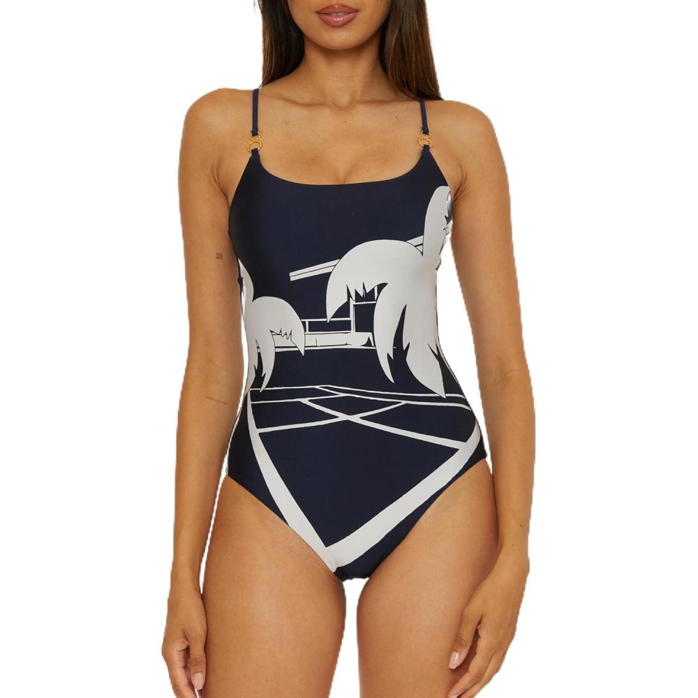 imageTrina Turk Womens Tennis One Piece Swimsuit Adjustable Bathing Suits for WomenInk