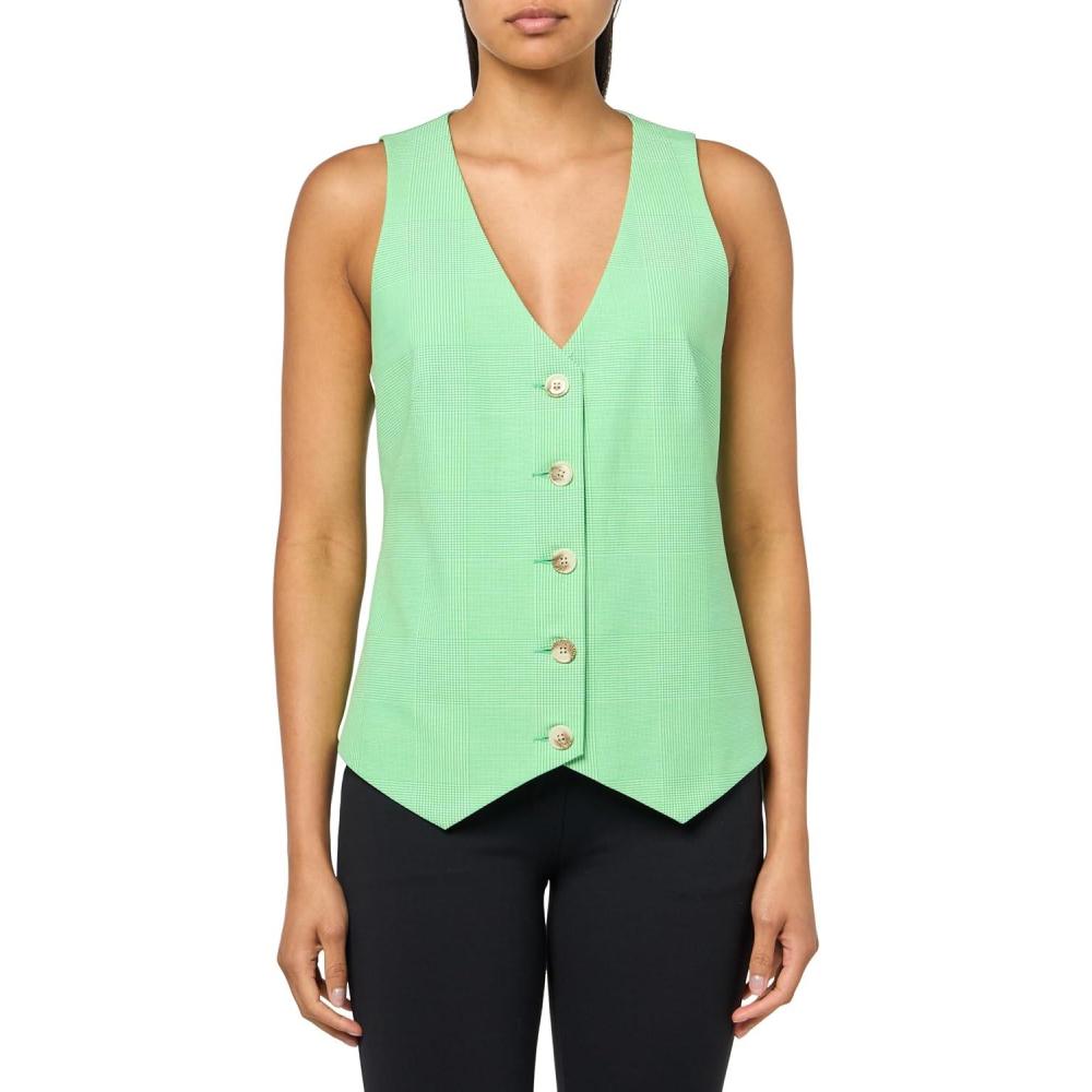 imageTrina Turk womens Challenge TopGrass Court GreenWhitewash