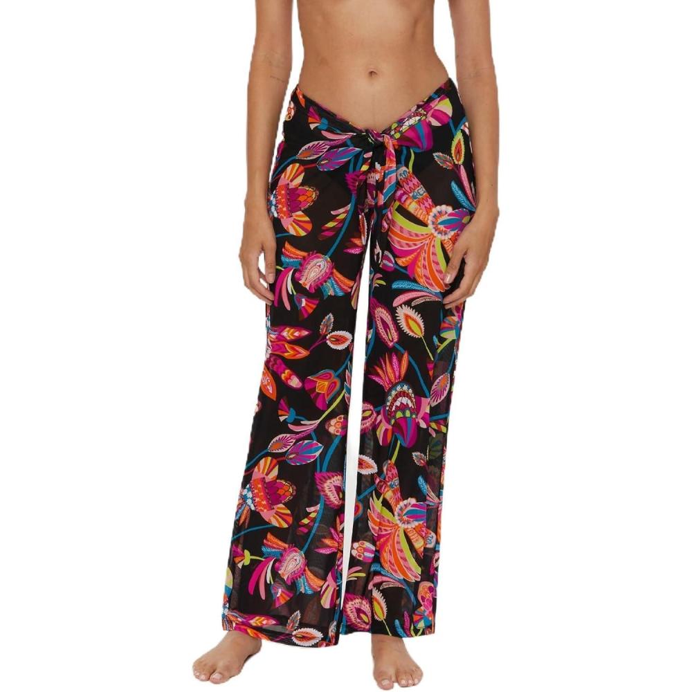 imageTrina Turk womens Tie Front Pants Casual Beach Cover Ups for WomenLuminary Multicolor