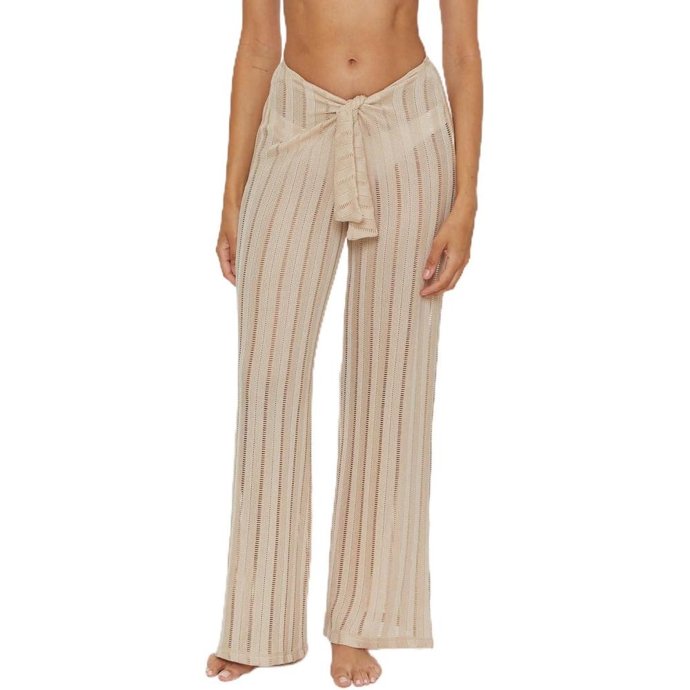 imageTrina Turk womens Tie Front Pants Casual Beach Cover Ups for WomenSky High Vanilla
