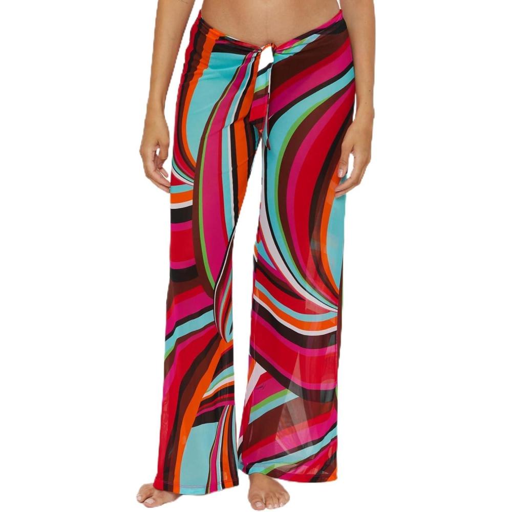 imageTrina Turk womens Tie Front Pants Casual Beach Cover Ups for WomenSwoop Multicolor