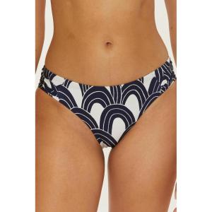 Trina Turk Tab Side Hipster Bikini Bottom, Cheeky Coverage, Swimwear Separates for Women(Arches (Ink))