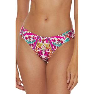 Trina Turk Tab Side Hipster Bikini Bottom, Cheeky Coverage, Swimwear Separates for Women(Hawaiian Garden (Multicolor))