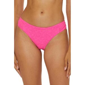 Trina Turk Tab Side Hipster Bikini Bottom, Cheeky Coverage, Swimwear Separates for Women(Indio (Love All Pink))