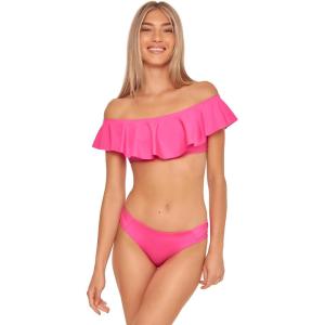 Trina Turk Tab Side Hipster Bikini Bottom, Cheeky Coverage, Swimwear Separates for Women(Monaco (Pink))
