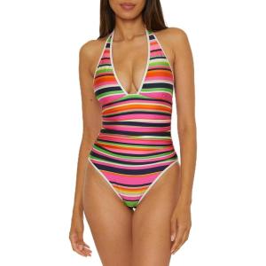 Trina Turk Women’s Anniversary Stripe One Piece Swimsuit, Adjustable, Bathing Suits(Multicolor)
