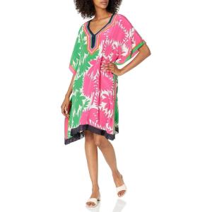 Trina Turk Women’s Caftan Dress, Mojito/Aloha Fuchsia, PT/SM