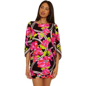 Trina Turk Womens Casablanca Tunic, Uv Protection, Casual, Beach Cover Ups for Women(Bouganville)