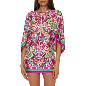 Trina Turk Womens Casablanca Tunic, Uv Protection, Casual, Beach Cover Ups for Women(Hawaiian Garden (Multicolor))