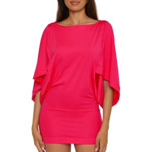 Trina Turk Womens Casablanca Tunic, Uv Protection, Casual, Beach Cover Ups for Women(Monaco (Geranium))