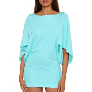 Trina Turk Womens Casablanca Tunic, Uv Protection, Casual, Beach Cover Ups for Women(Monaco (Sky))