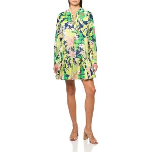Trina Turk Women’s Long Sleeve Floral Shift Dress(Multi)