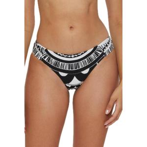 Trina Turk Women’s Standard Hula Shirred Bikini Bottom, Abstract Print, Cheeky Coverage, Swimwear Separates(Multicolor)