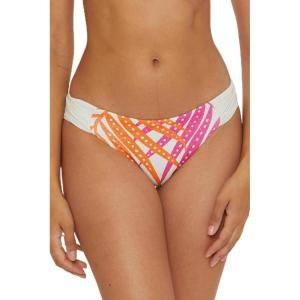 Trina Turk Women’s Standard Sheer Hipster Bikini Bottom, Cheeky Coverage, Tropical Palm Leaf Print, Swimwear Separates(Multicolor)